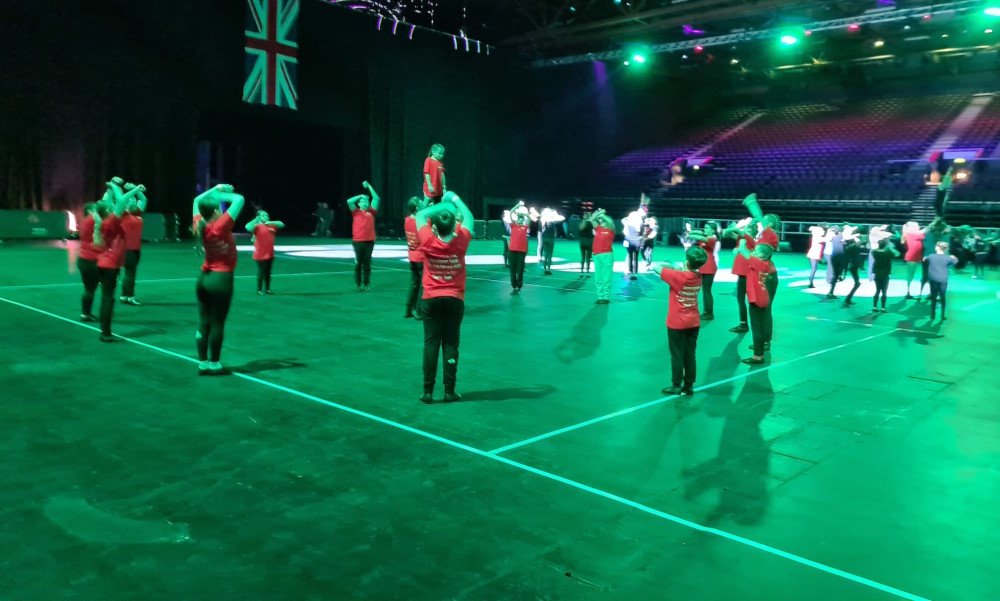 Rhythmic Expressions practising for the 2023 Birmingham Tattoo